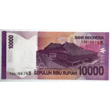 INDONESIA 2005 . TEN THOUSAND 10,000  RUPIAH BANKNOTE